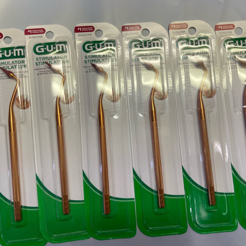 GUM Stimulator Set in Gold - 6 pack NEW and unopened